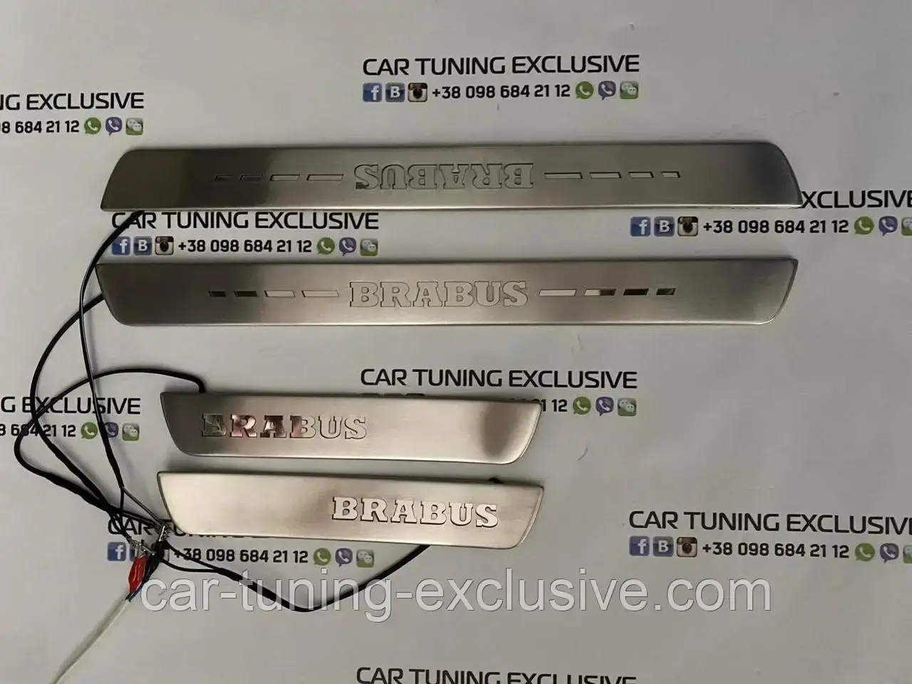 BRABUS entrance panels stainless for Mercedes E-class W213