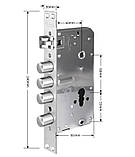 Корпус замка PES 66068 automatic 3-ригельний, фото 2