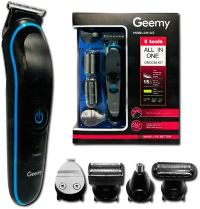 Бездротова машинка для стрижки та гоління 5в1 Gemei GM 563, фото 1