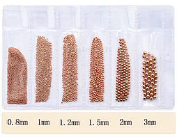 Бульйонки Метал бронза набір 6 розмірів