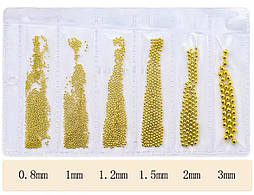 Бульйонки Метал золотонабір 6 розмірів