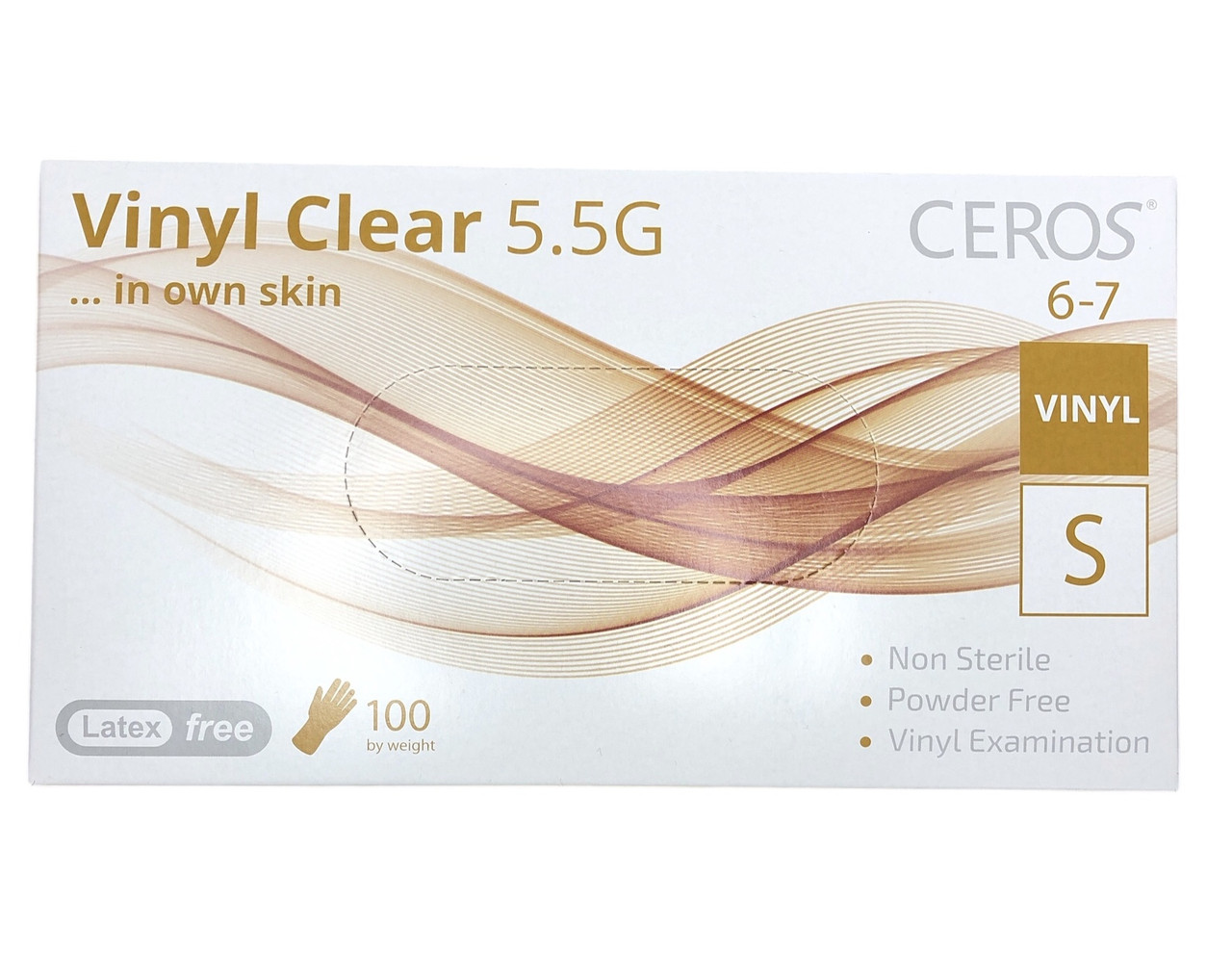Перчатки Ceros Vinyl Clear 5.5г S, фото 1