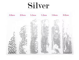 Бульйонки Метал темне срібло набір 6 розмірів