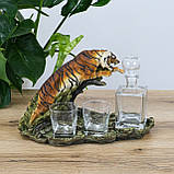 Набір для віскі подарунковий "Тигр у стрибку" кольоровий, фото 2