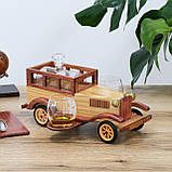 Набір для віскі Авто Історія графін 850 мл та 2 склянки 300 мл, фото 4