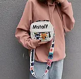 Сумка через плече підліткова з візерунком аніме АНПАНМАН біла текстильна, фото 5