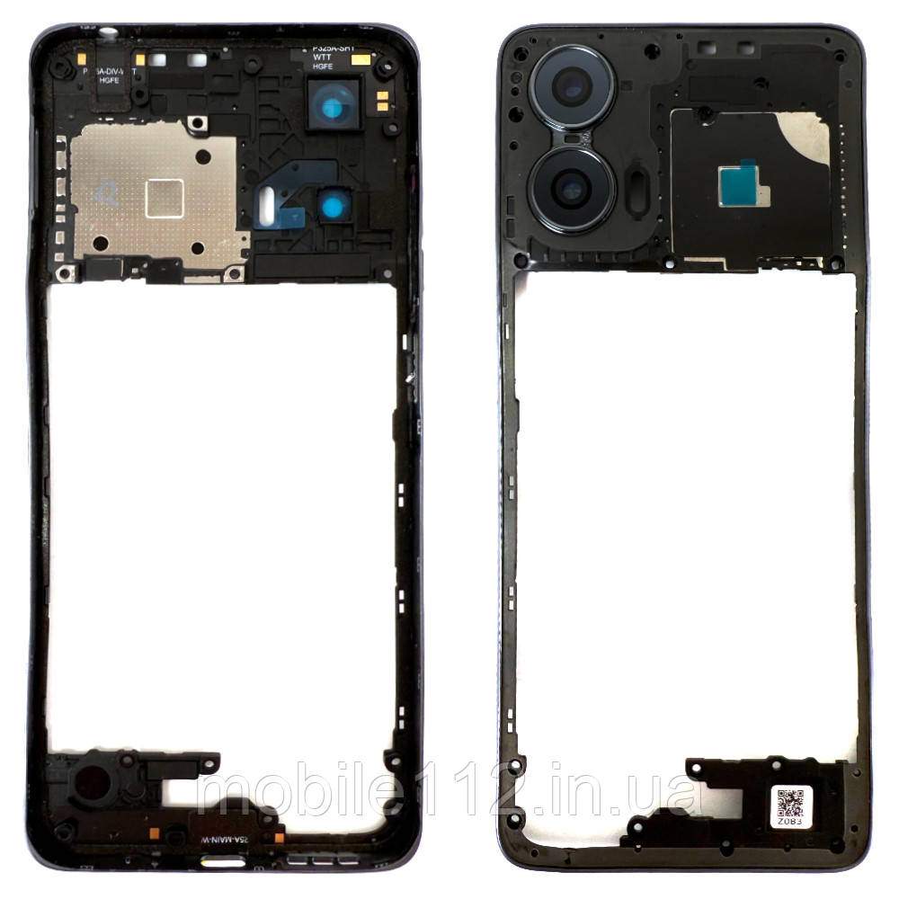Рамка корпусу Motorola Moto G24 сіра зі склом камери