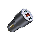 Автомобільне зарядне пристрій швидкої зарядки XPRO CC45 PD30W PD+USB30W Shared 60W Metal (37478-01_319), фото 6