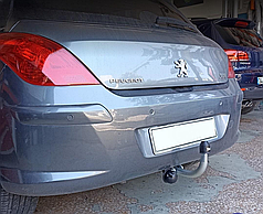 Фаркоп Peugeot 308 2007-2013 (Пежо 308 хетчбек) без зняття бампера