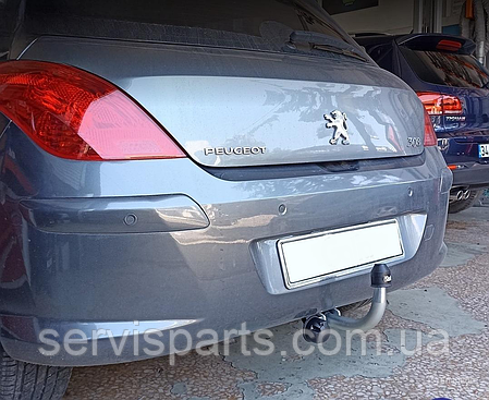Фаркоп Peugeot 308 2007-2013 (Пежо 308 хетчбек) без зняття бампера, фото 1