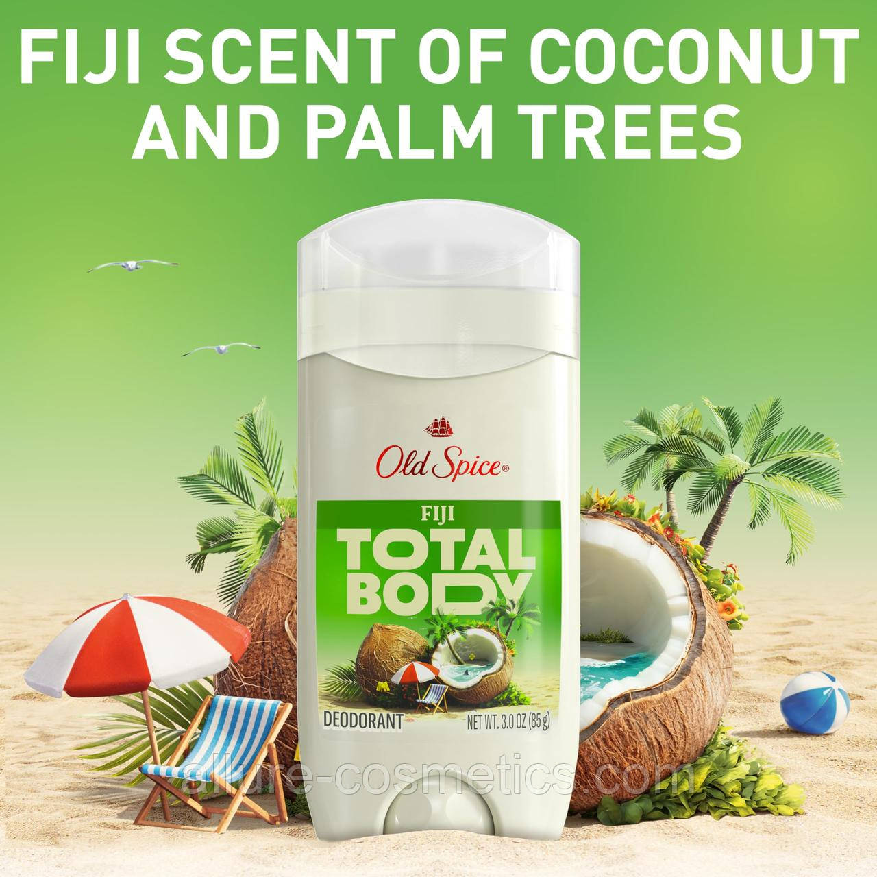 Дезодорант для всього тіла без алюмінію Old Spice Gentleman's Total Body Deodorant Fiji Coconut 85g (США)