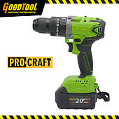 Акумуляторний шуруповерт Procraft PA18BL Universal Extra (2 АКБ 4Аг)