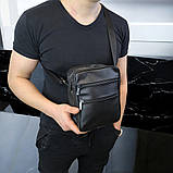 Сумка для документів зручна, Модна сумка планшет на груди, через плече Міська сумка-месенджер HK-16, фото 8