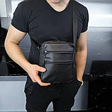 Сумка для документів зручна, Модна сумка планшет на груди, через плече Міська сумка-месенджер HK-16, фото 5