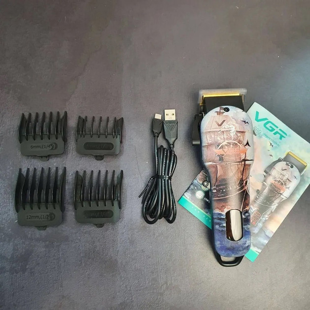 Професійна акумуляторна машинка для стрижки з потужним мотором XPRO VGR-689 (41887-VGR-689_483), фото 1