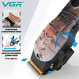 Професійна акумуляторна машинка для стрижки з потужним мотором XPRO VGR-689 (41887-VGR-689_483), фото 3