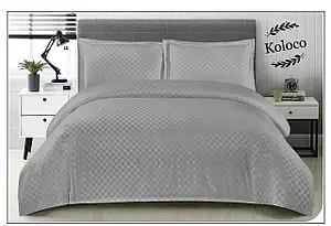 Постільна білизна Koloco Kube простирадло на гумці — сірий