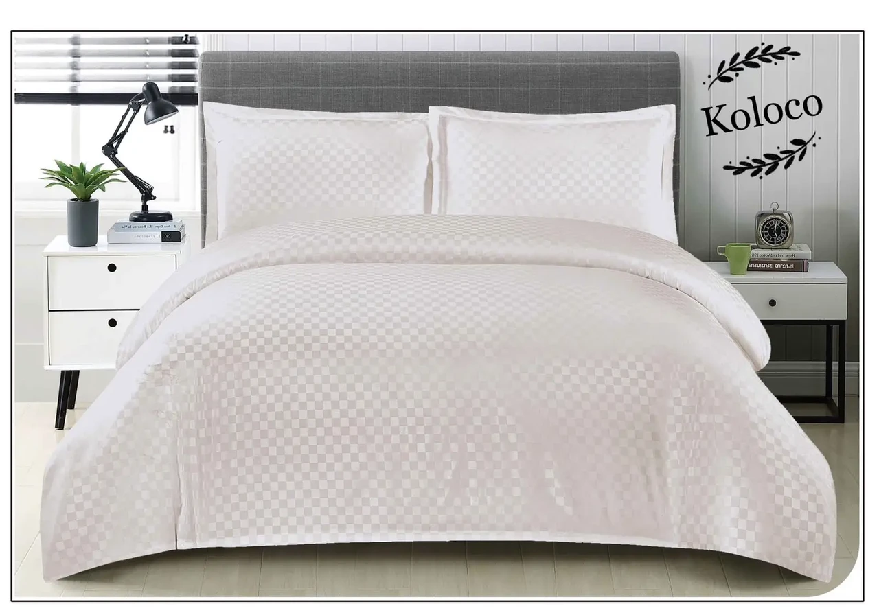 Постільна білизна Koloco Kube простирадло на гумці — світло-сірий