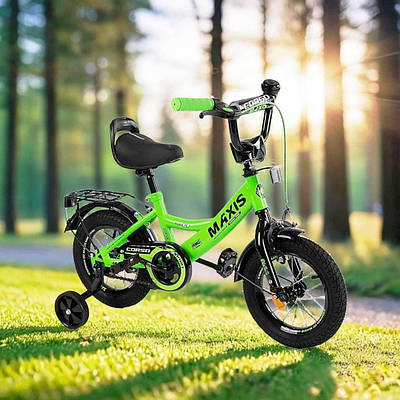 Прогулянковий транспорт дитині двоколісний велосипед з ручним гальмом сідло з ручкою додаткові коліщатка