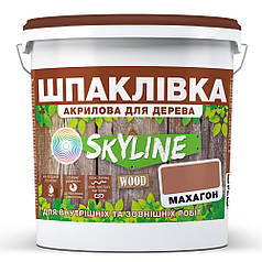 Шпаклівка для Дерева готова до застосування акрилова SkyLine Wood Махагон 1.5 кг