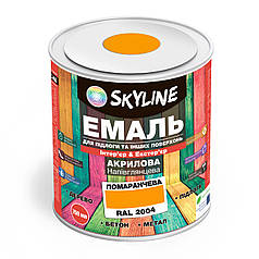 Емаль для підлоги SkyLine Помаранчева RAL 2004 0.75 л