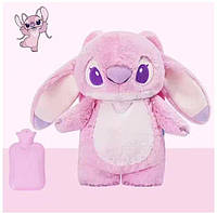 М'яка іграшка обіймашка Стіч із грілкою 30 см плюшева іграшка антистрес Stich