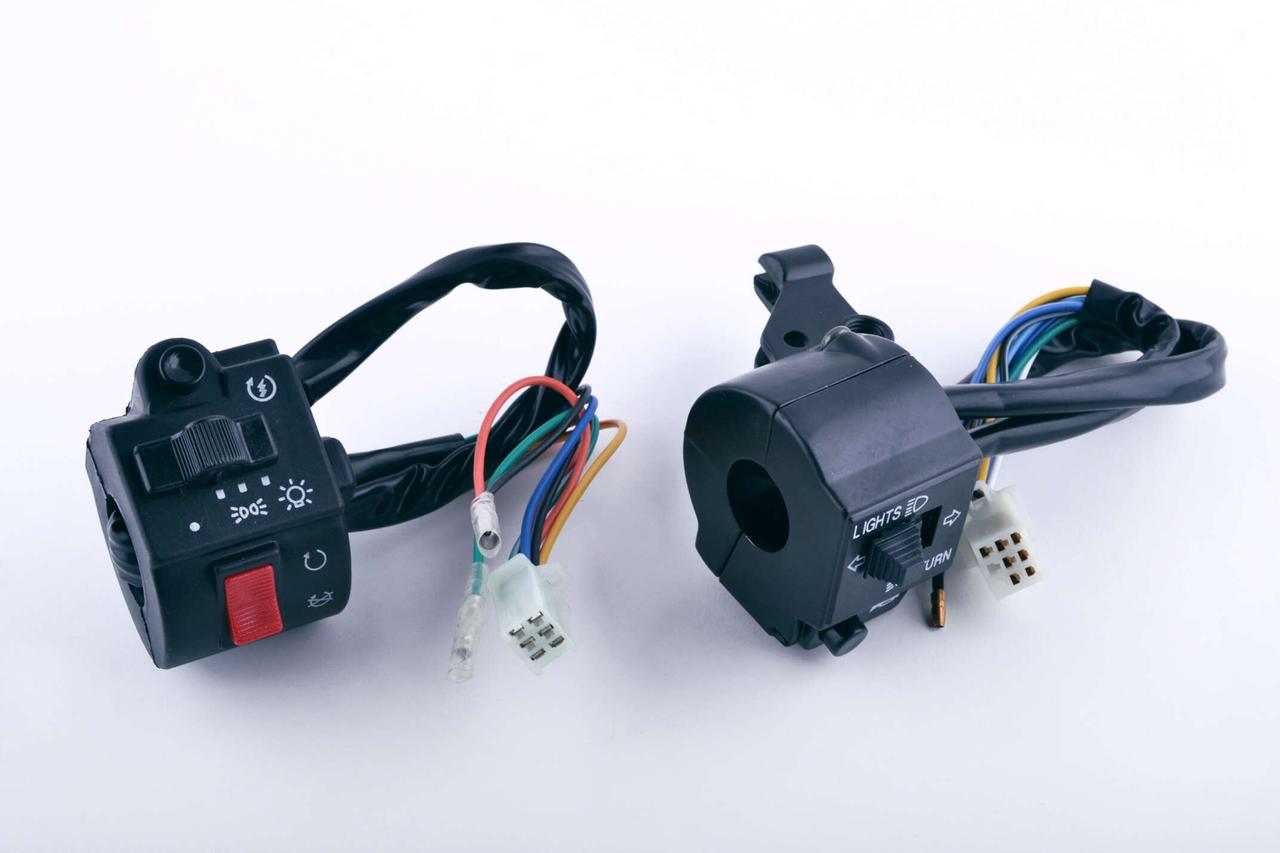 Блоки кнопок керма (пара) CB/CG 125-150 (чорні) EVO