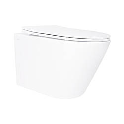 Унітаз підвісний Qtap Swan безободковий Ultra Quiet з сидінням Soft-close QT16335179W