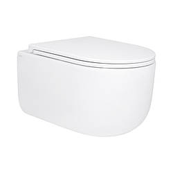 Унітаз підвісний Qtap Taurus безободковий з сидінням Soft-close QT2433084EUQW