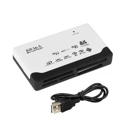 USB Mini/MicroSD, SD MMC, xD M2 MS Duo CF кардрідер, фото 1