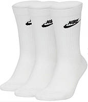 Шкарпетки Nike U Nk Nsw Evry Essential Crew SK0109-100 3 пари Білі, чорні