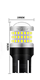 Led лампа T20 W21W 7440 9-80v 6w з лінзою для ДХО, заднього ходу, задній стоп/габарит із обманкою (CANBUS), фото 3