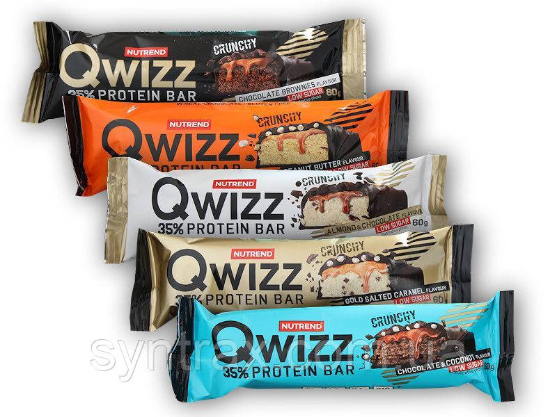 Nutrend Qwizz bar 60 g блок 12 шт один смак протеїнові батончики