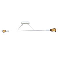 Люстра підвісна MSK Electric Asket на дві лампи Е27 NL 10320-2 WH біла