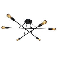 Люстра підвісна MSK Electric Asket на шість ламп Е27 NL 10320-6 BK чорна