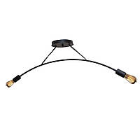 Люстра підвісна MSK Electric Orion на дві лампи Е27 NL 9832-2 BK чорна