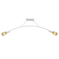 Люстра підвісна MSK Electric Orion на дві лампи Е27 NL 9832-2 WH біла