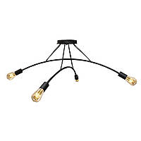 Люстра підвісна MSK Electric Orion на чотири лампи Е27 NL 9832-4 BK чорна