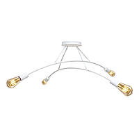 Люстра підвісна MSK Electric Orion на чотири лампи Е27 NL 9832-4 WH біла