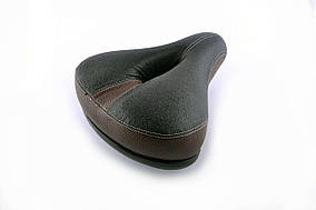 Сідло велосипедне (mod:5) (коричнево-чорне, з діркою) YAT