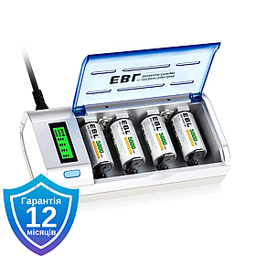 Розумний зарядний пристрій для акумуляторних батарей AA AAA DC 9V EBL906