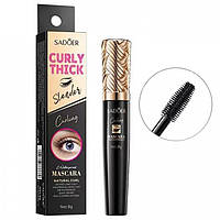 Туш для вій водостійка Об'єм і підкручування SADOER Curly Thick 8 г