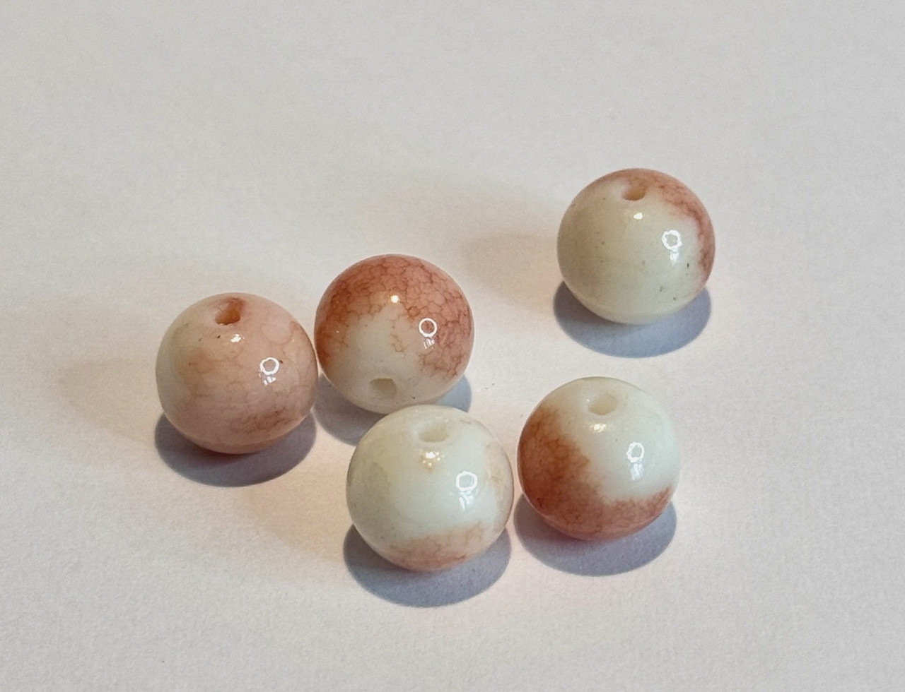 Намистини для біжутерії 10 мм круглі скляні  1 шт  Бусины для бижутерии стекло