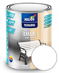 Напівматова (сатинова) емаль HELIOS TESSAROL Enamel алкідна універсальна біла, 0,75л