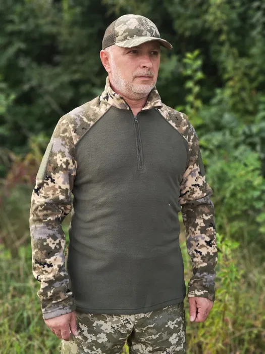 Убакс флісовий тактичний Піксель | Фліс 280 г/м2 | Бойова сорочка | Кофта фліс S, фото 1