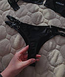 Спокусливий комплект білизни із сіточки з різними написами, фото 4