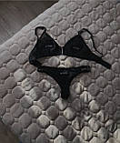 Спокусливий комплект білизни із сіточки з різними написами, фото 8