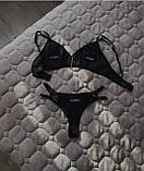 Спокусливий комплект білизни із сіточки з різними написами, фото 6