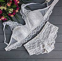 Спокусливий комплект білизни із сіточки та мережива, розмір L