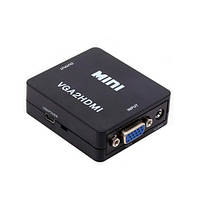 РљРѕРЅРІРµСЂС‚РµСЂ VGA - HDMI, РІРёРґРµРѕ, Р°СѓРґРёРѕ, 1080p, С‡РµСЂРЅС‹Р№